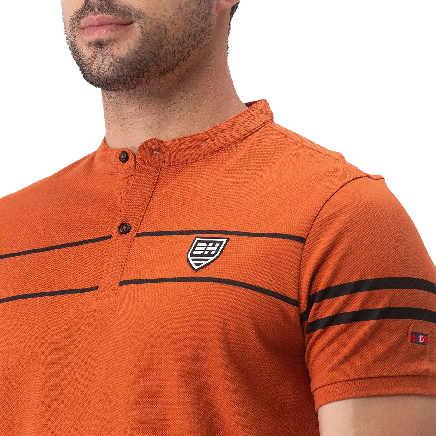 Brown Regular Fit Men's Polo T-Shirt by Being Human Clothing - Image 4