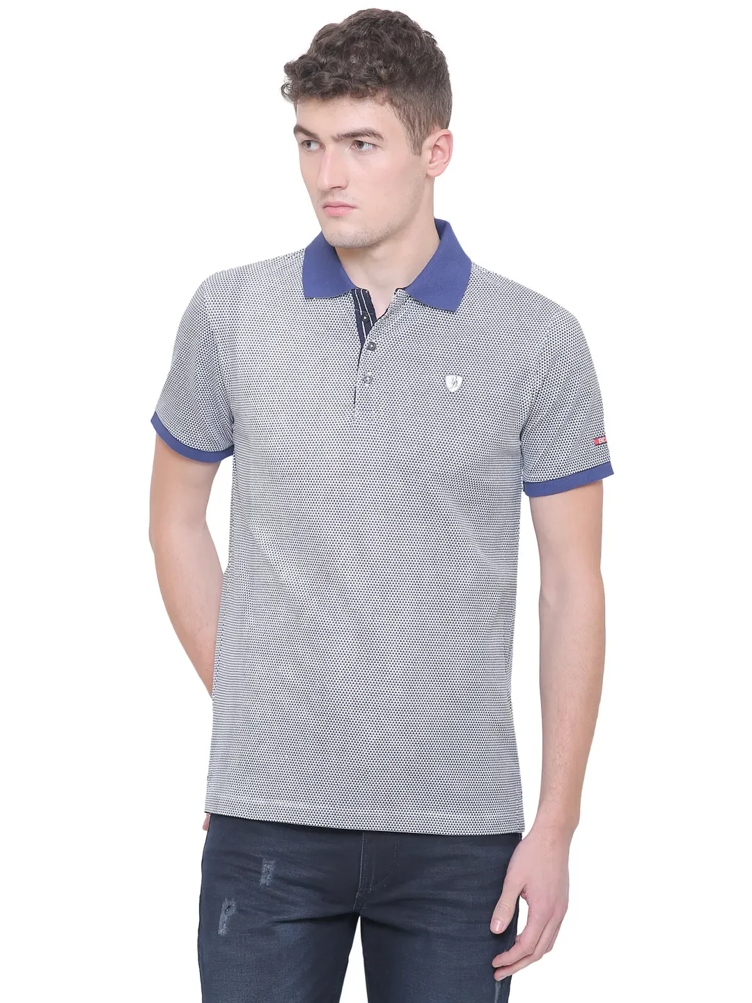 Beige Regular Fit Men's Polo T-Shirt by Being Human Clothing