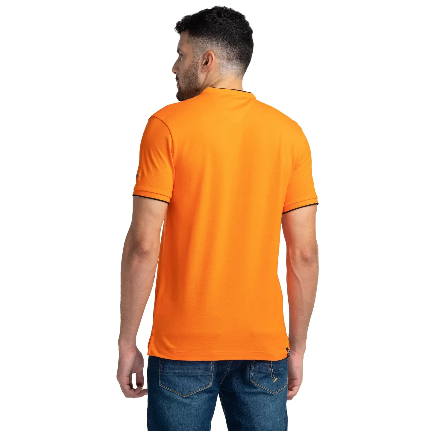 Blue Regular Fit Men's Polo T-Shirt by Being Human Clothing - Image 3