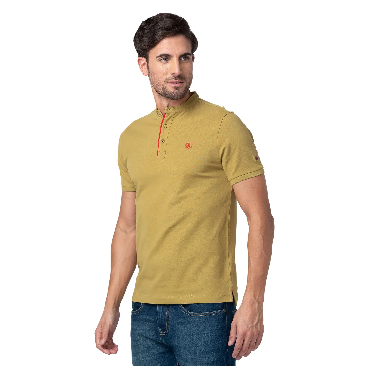 Brown Regular Fit Men's Polo T-Shirt by Being Human Clothing - Image 4
