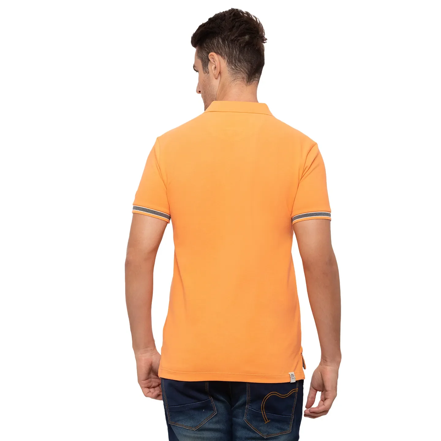 Brown Regular Fit Men's Polo T-Shirt by Being Human Clothing - Image 3