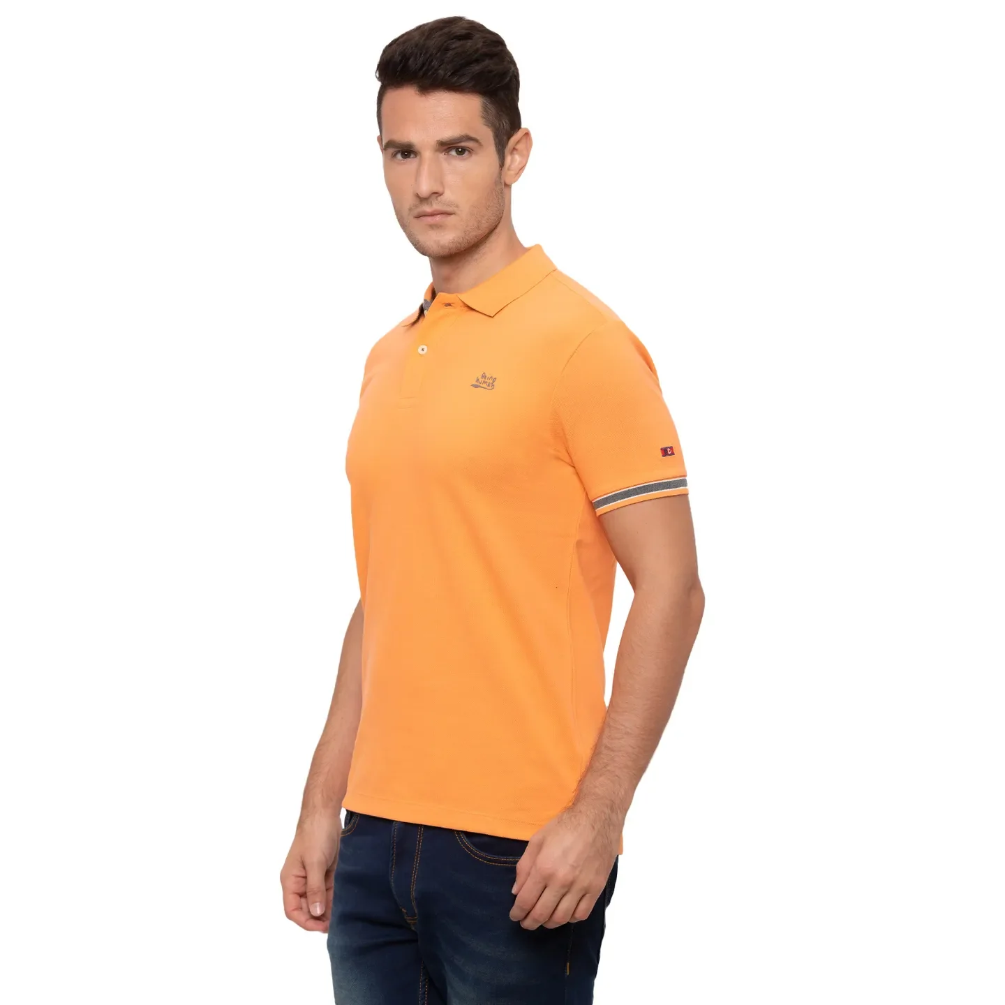 Brown Regular Fit Men's Polo T-Shirt by Being Human Clothing - Image 4