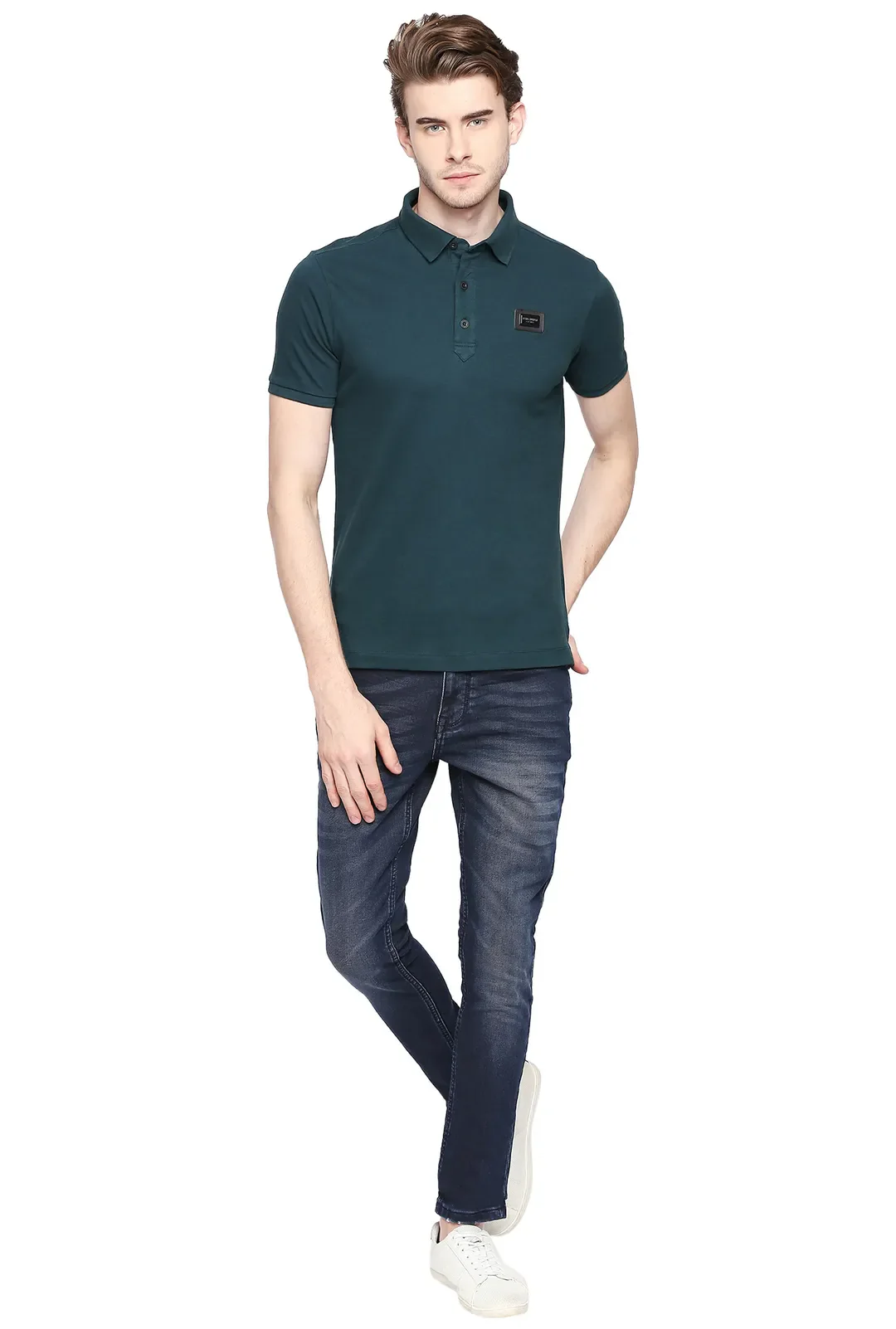 Brown Regular Fit Men's Polo T-Shirt by Being Human Clothing - Image 5