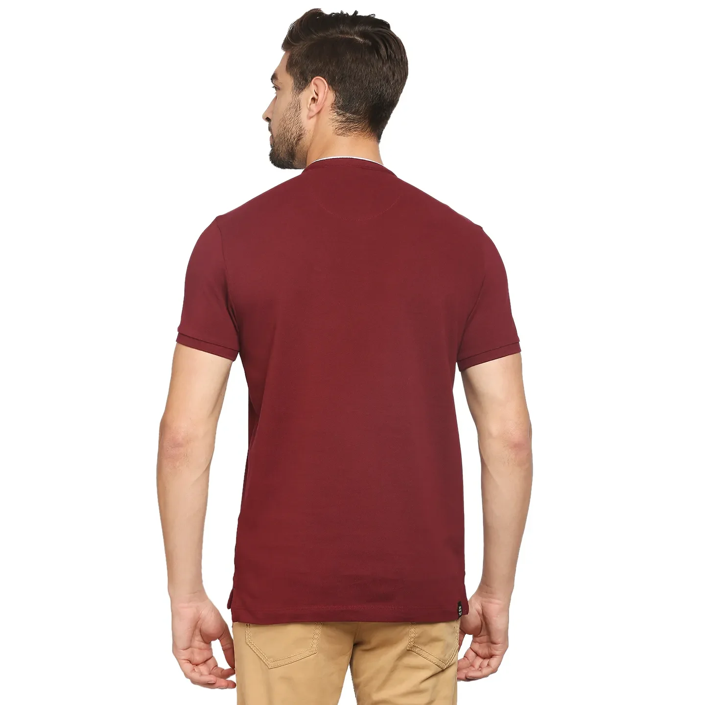 Red Regular Fit Men's Polo T-Shirt by Being Human Clothing - Image 4