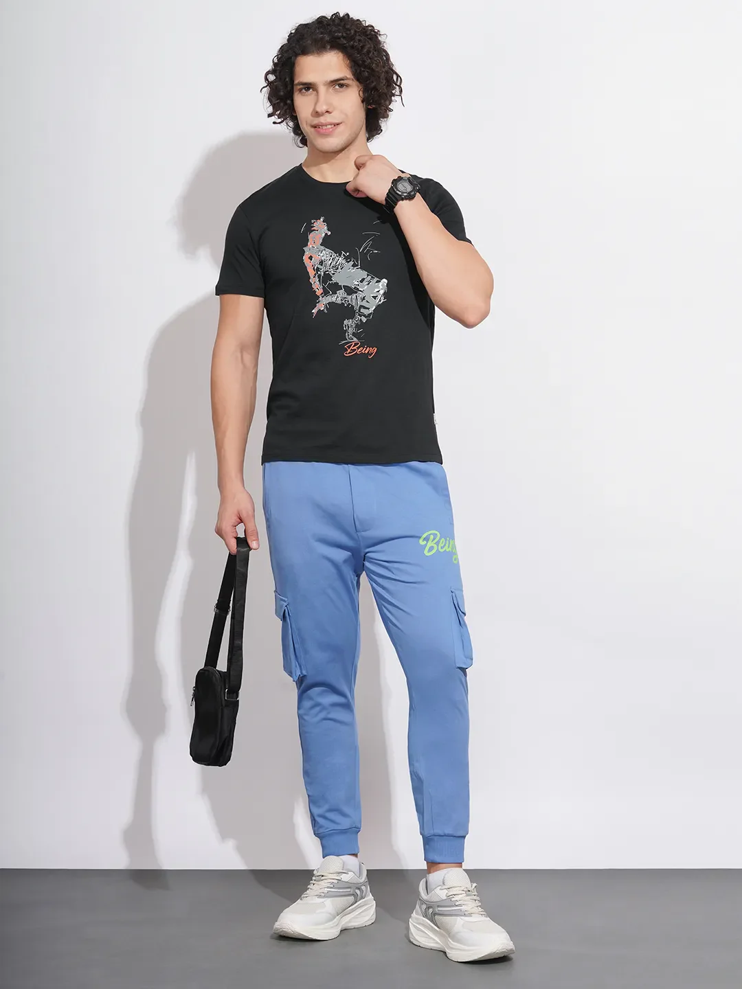Black Regular Fit Men's T-Shirt by Being Human Clothing - Image 4