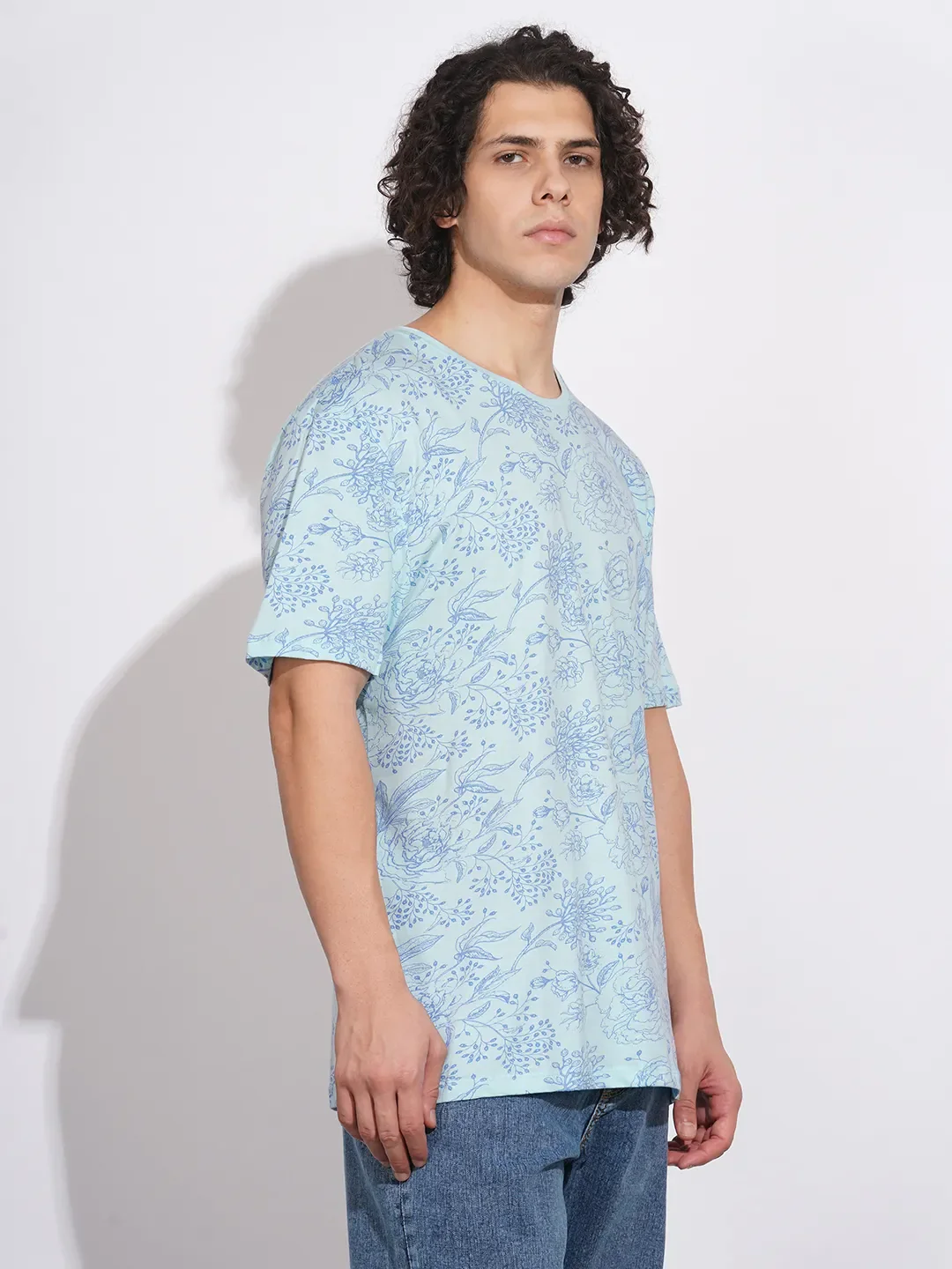 Blue Regular Fit Men's Short Sleeves T-Shirt by Being Human Clothing - Image 2