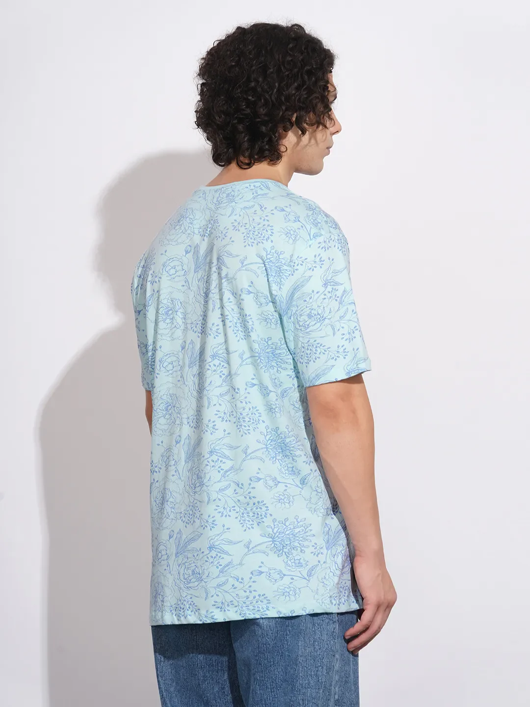 Blue Regular Fit Men's Short Sleeves T-Shirt by Being Human Clothing - Image 3