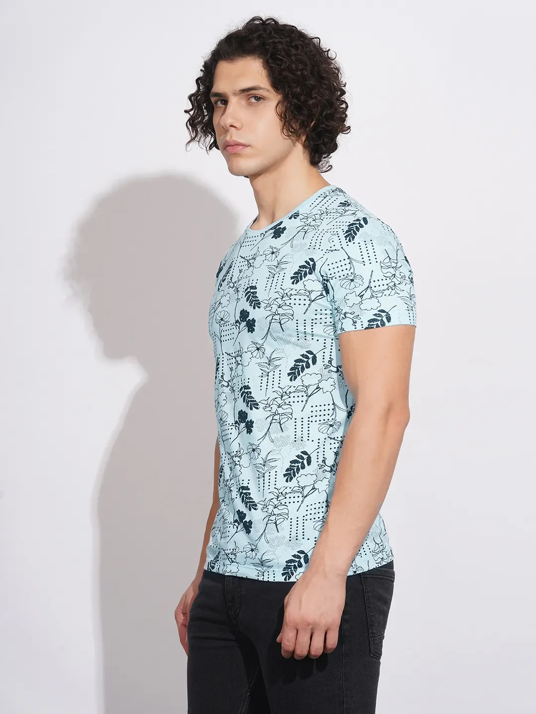 Blue Regular Fit Men's Short Sleeves T-Shirt by Being Human Clothing - Image 2