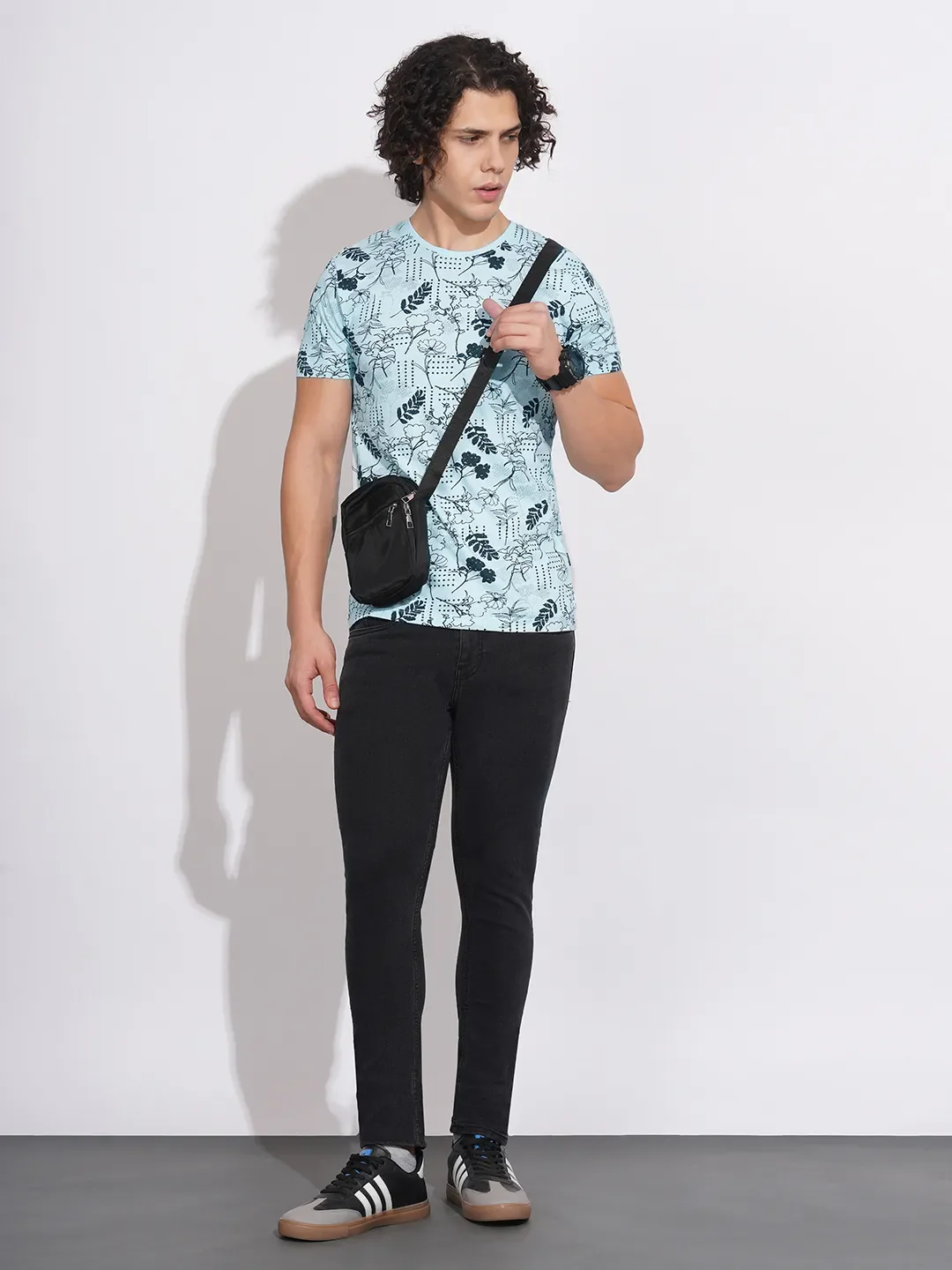 Blue Regular Fit Men's Short Sleeves T-Shirt by Being Human Clothing - Image 4