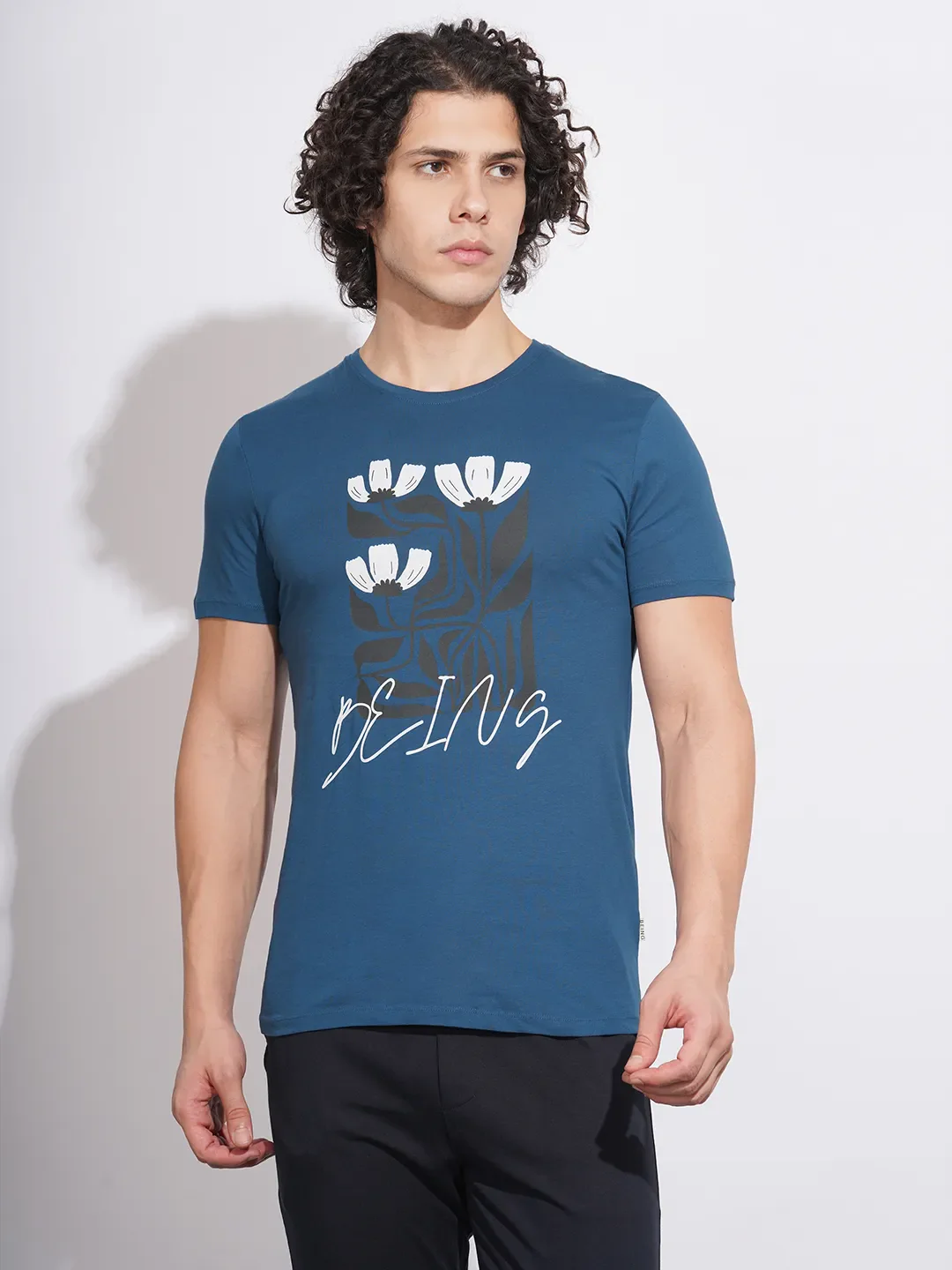 Navy Regular Fit Men's T-Shirt by Being Human Clothing