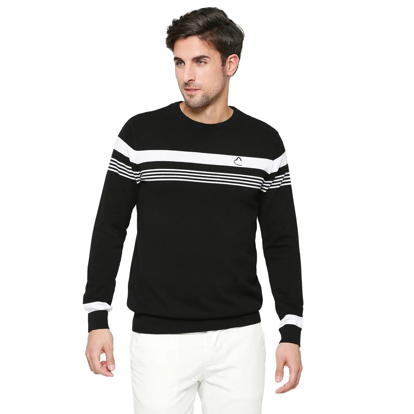 Black Regular Fit Round Neck Long Sleeves Men's Sweatshirt by Being Human Clothing