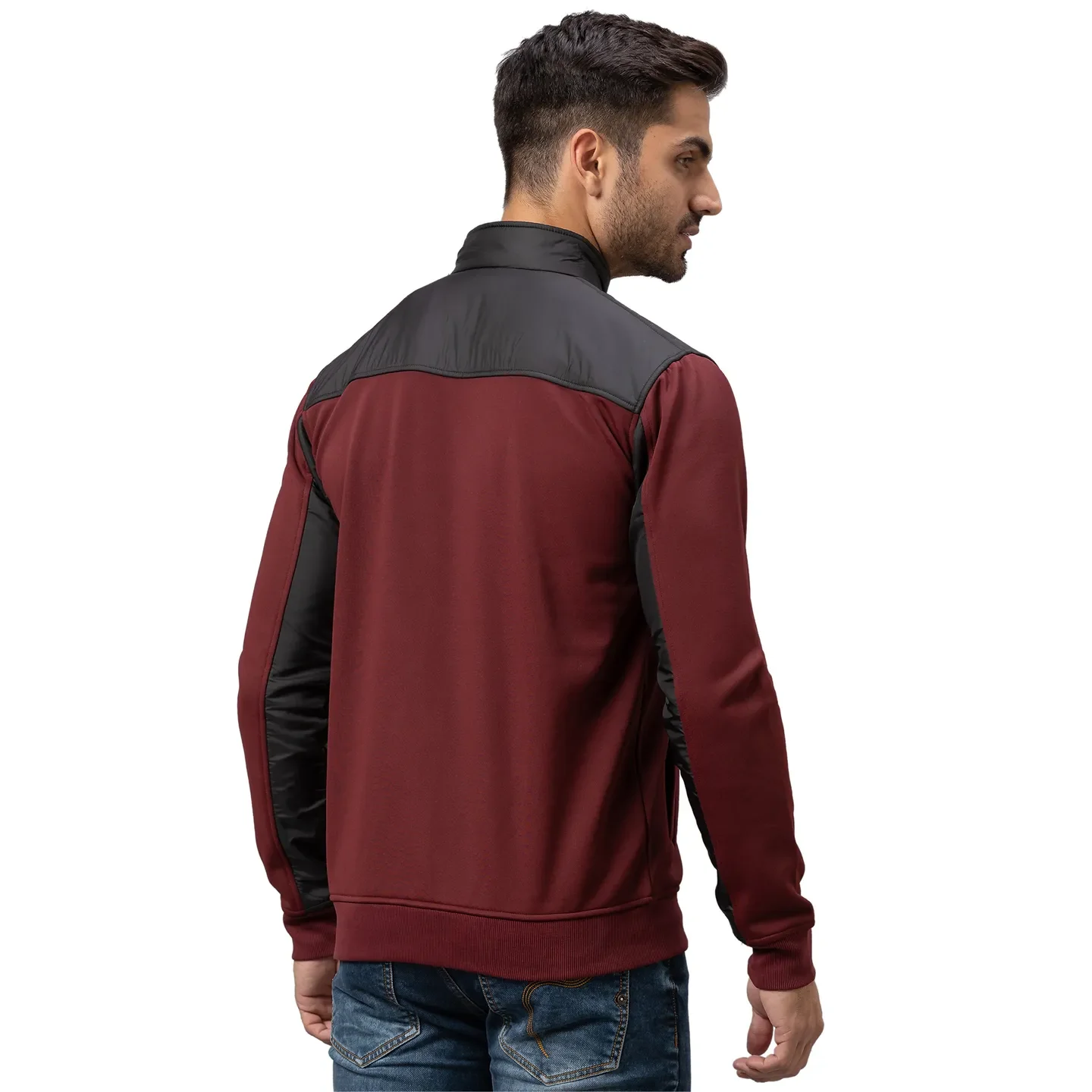 Red Regular Fit Round Neck Long Sleeves Cotton Men's Sweatshirt by Being Human Clothing - Image 3