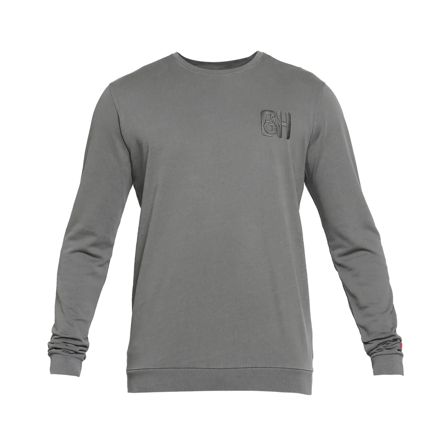 Grey Regular Fit Round Neck Long Sleeves Cotton Men's Sweatshirt by Being Human Clothing - Image 7