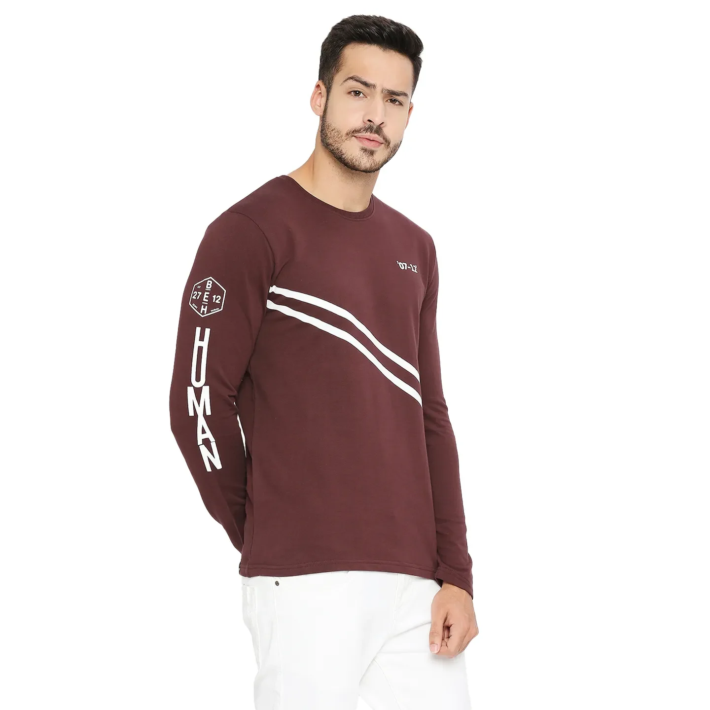 Mid Wine Men's Casual  Sweatshirt by  Being Human Clothing - Image 3