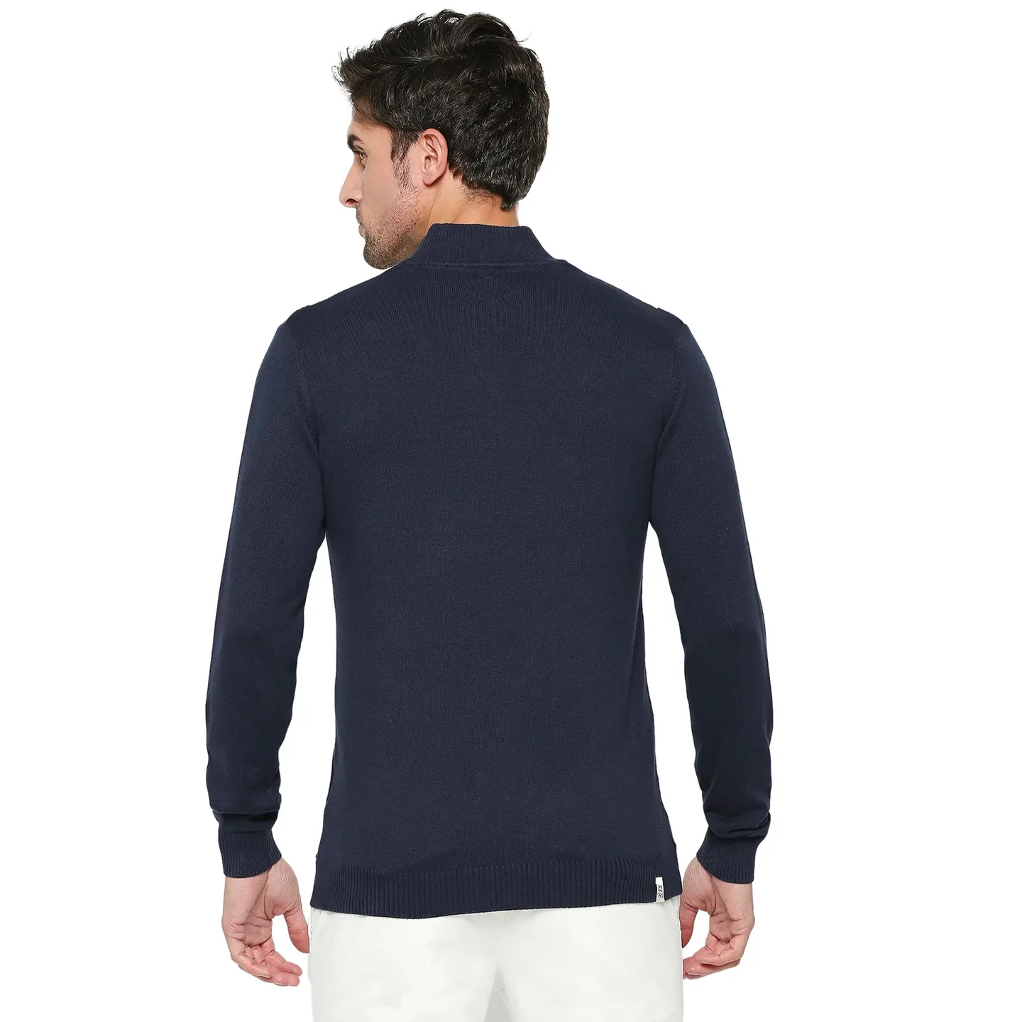 Blue Regular Fit Round Neck Long Sleeves Men's Sweatshirt by Being Human Clothing - Image 4