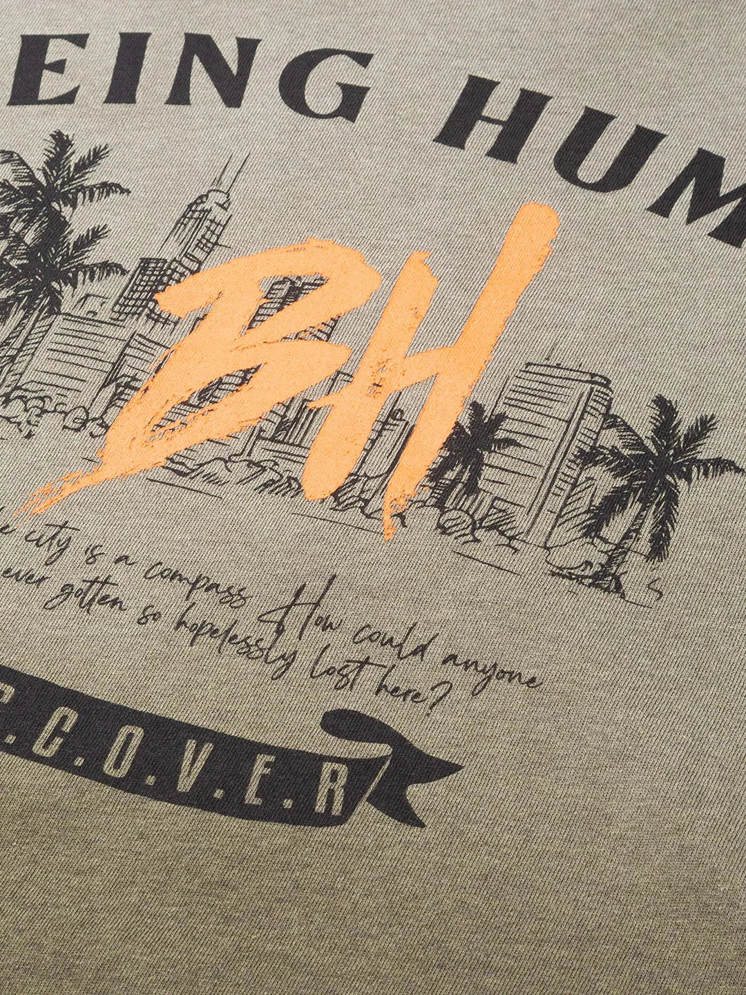 Olive Regular Fit Men's Sweatshirt by Being Human Clothing - Image 5