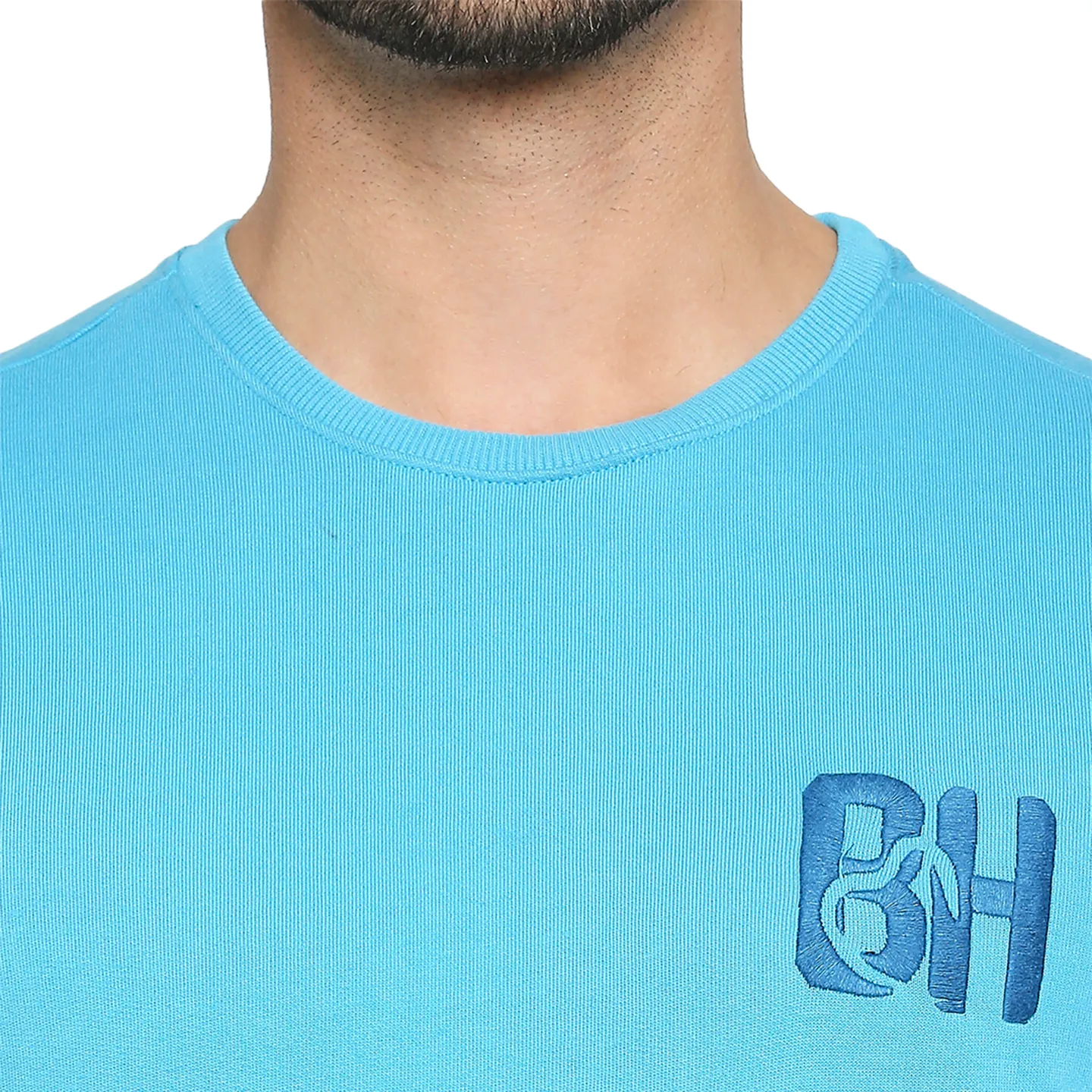 Blue Regular Fit Round Neck Men's Sweatshirt by Being Human Clothing - Image 5