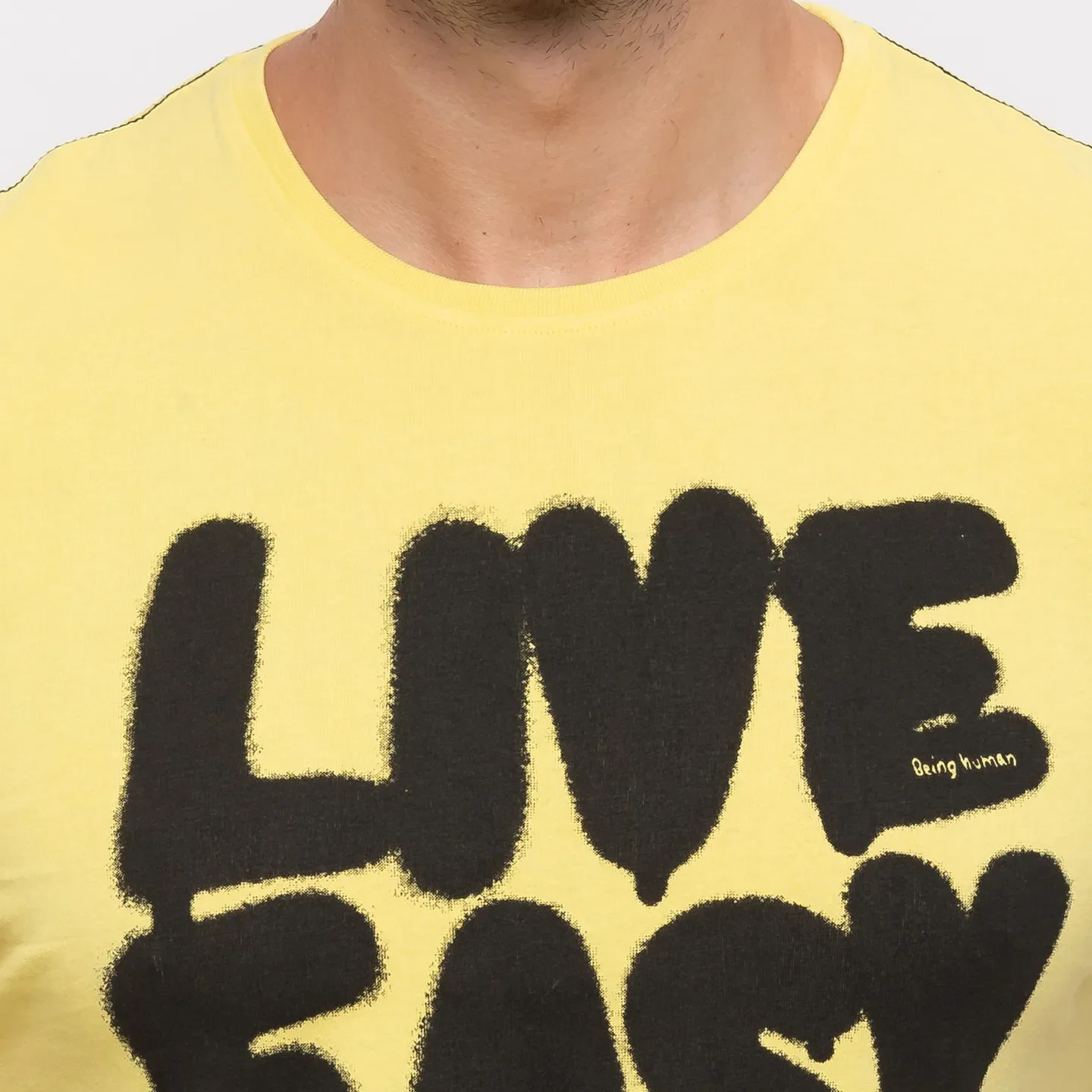 Yellow Regular Fit Men's T-Shirt by Being Human Clothing - Image 5