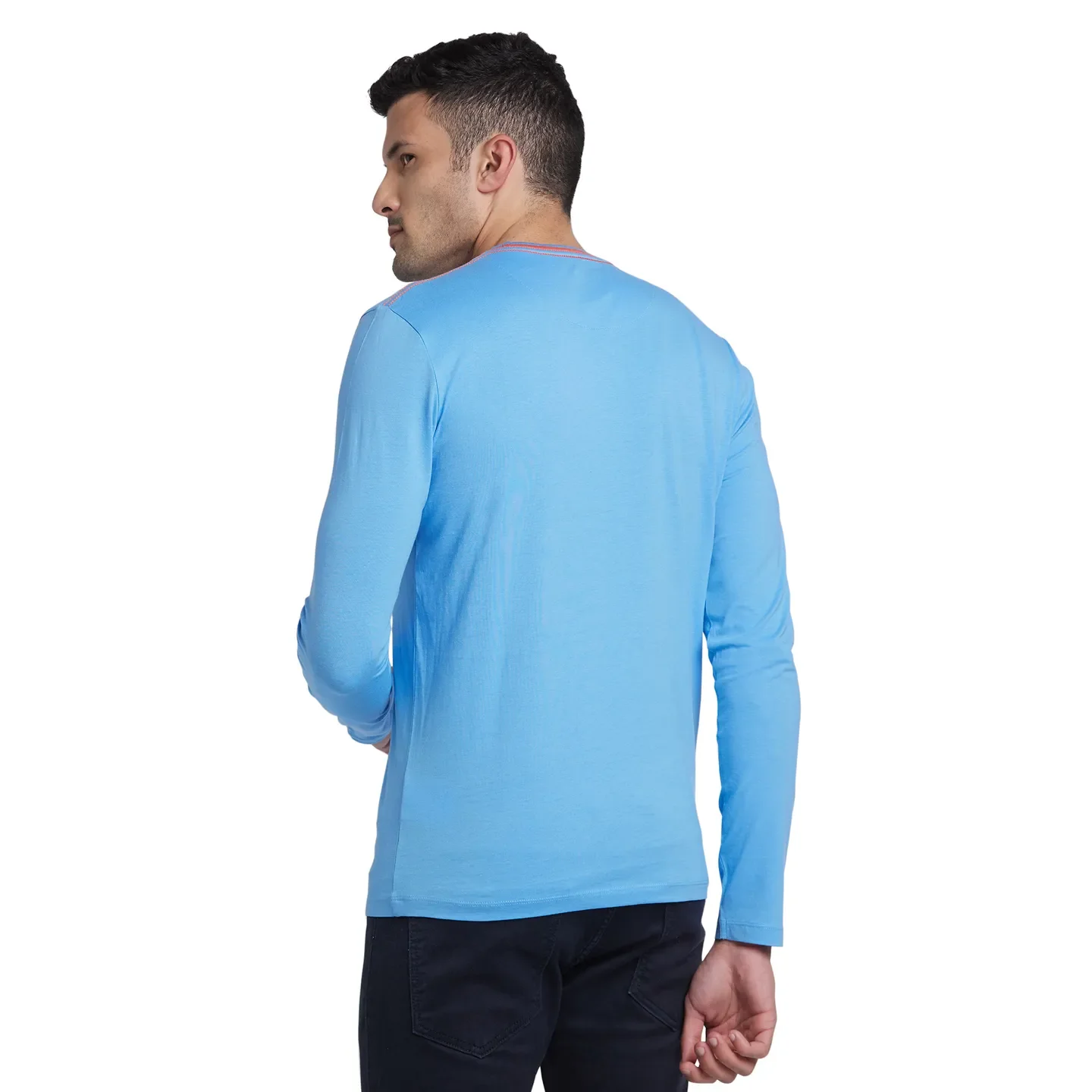 Multicolor Regular Fit Men's Long Sleeves T-Shirt by Being Human Clothing - Image 3