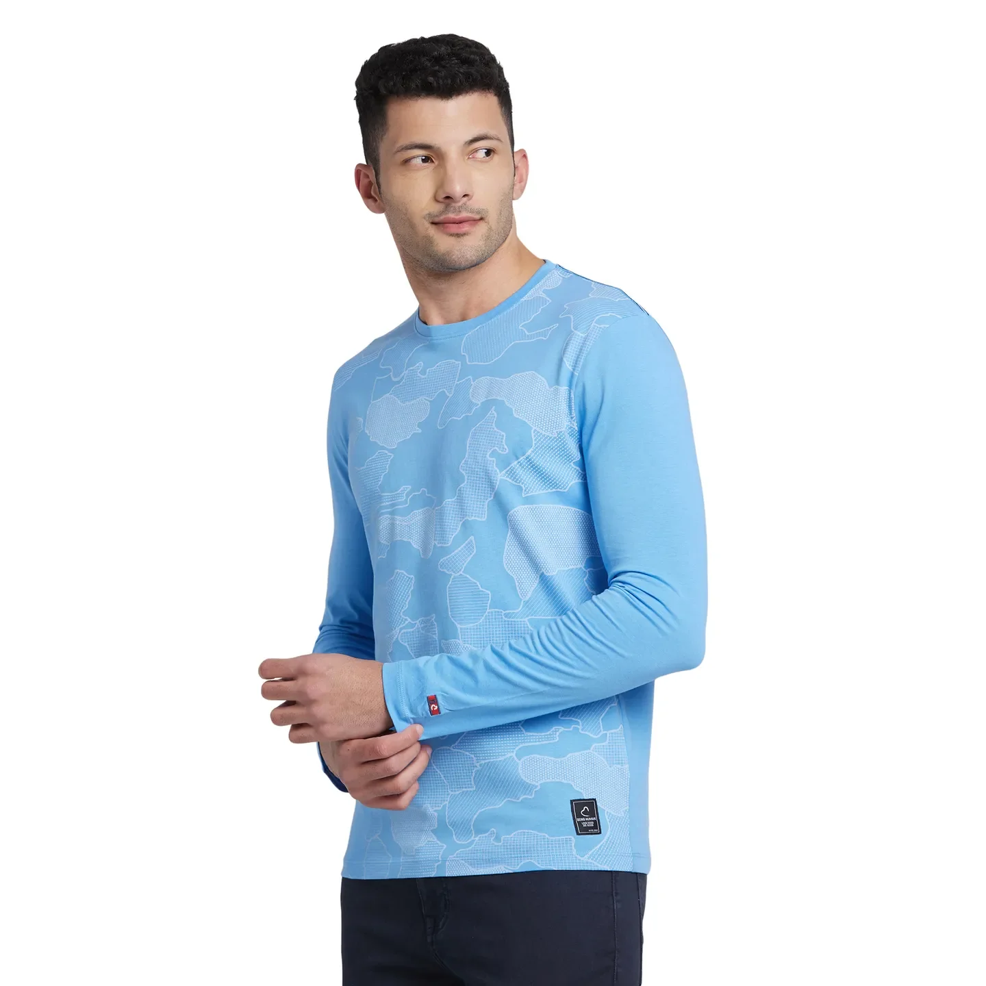 Multicolor Regular Fit Men's Long Sleeves T-Shirt by Being Human Clothing - Image 2