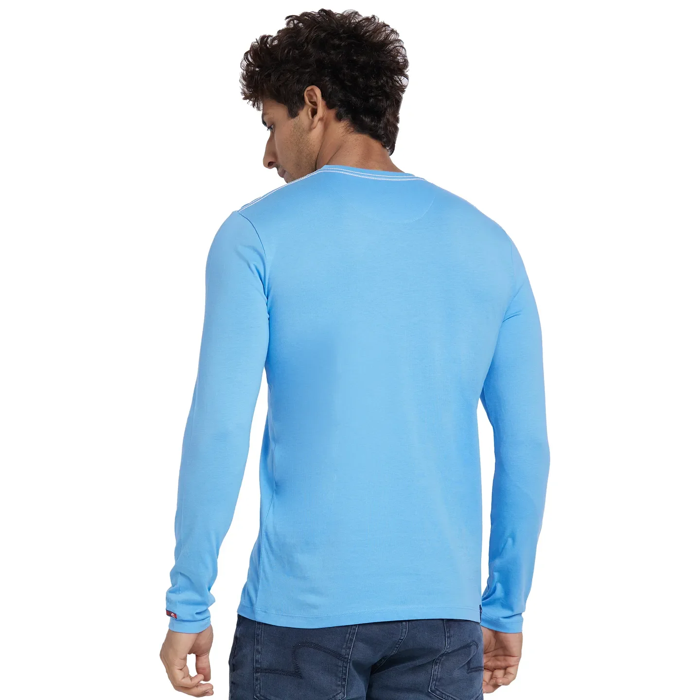 Multicolor Regular Fit Men's Long Sleeves T-Shirt by Being Human Clothing - Image 3
