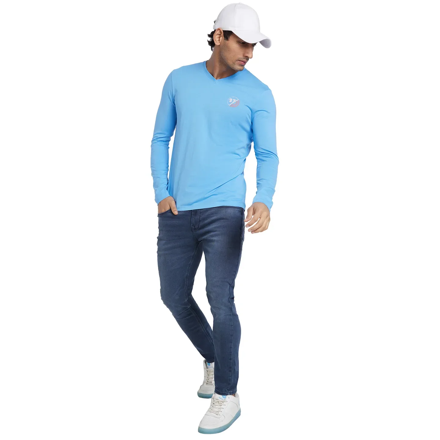 Multicolor Regular Fit Men's Long Sleeves T-Shirt by Being Human Clothing - Image 6