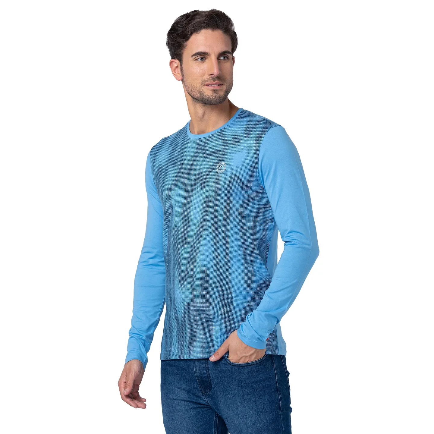 Multicolor Regular Fit Men's Long Sleeves T-Shirt by Being Human Clothing - Image 2