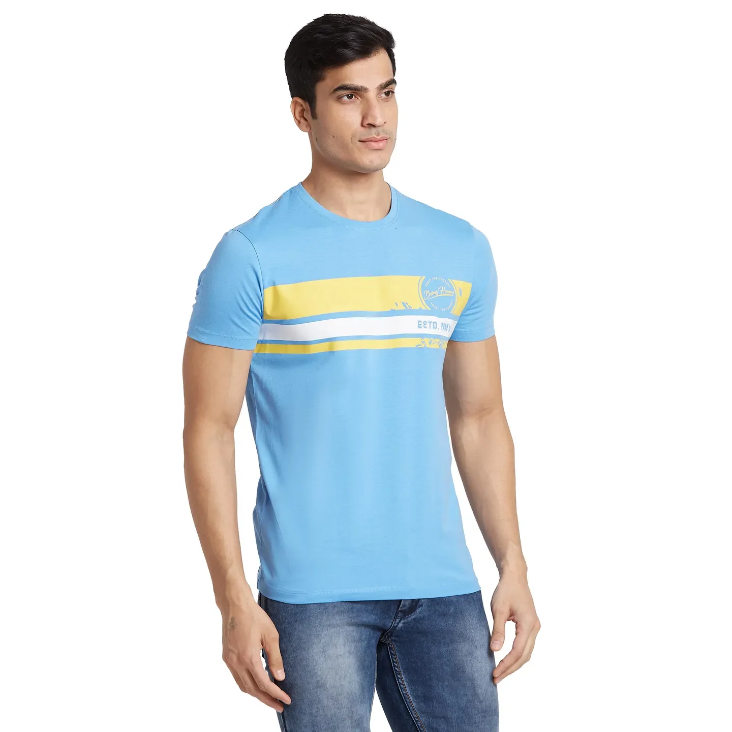 Multicolor Regular Fit Men's Short Sleeves T-Shirt by Being Human Clothing - Image 2