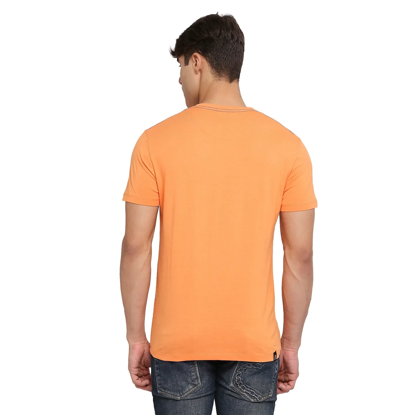 Amber Glow Regular Fit Round Neck Men's T-Shirt by Being Human Clothing - Image 4