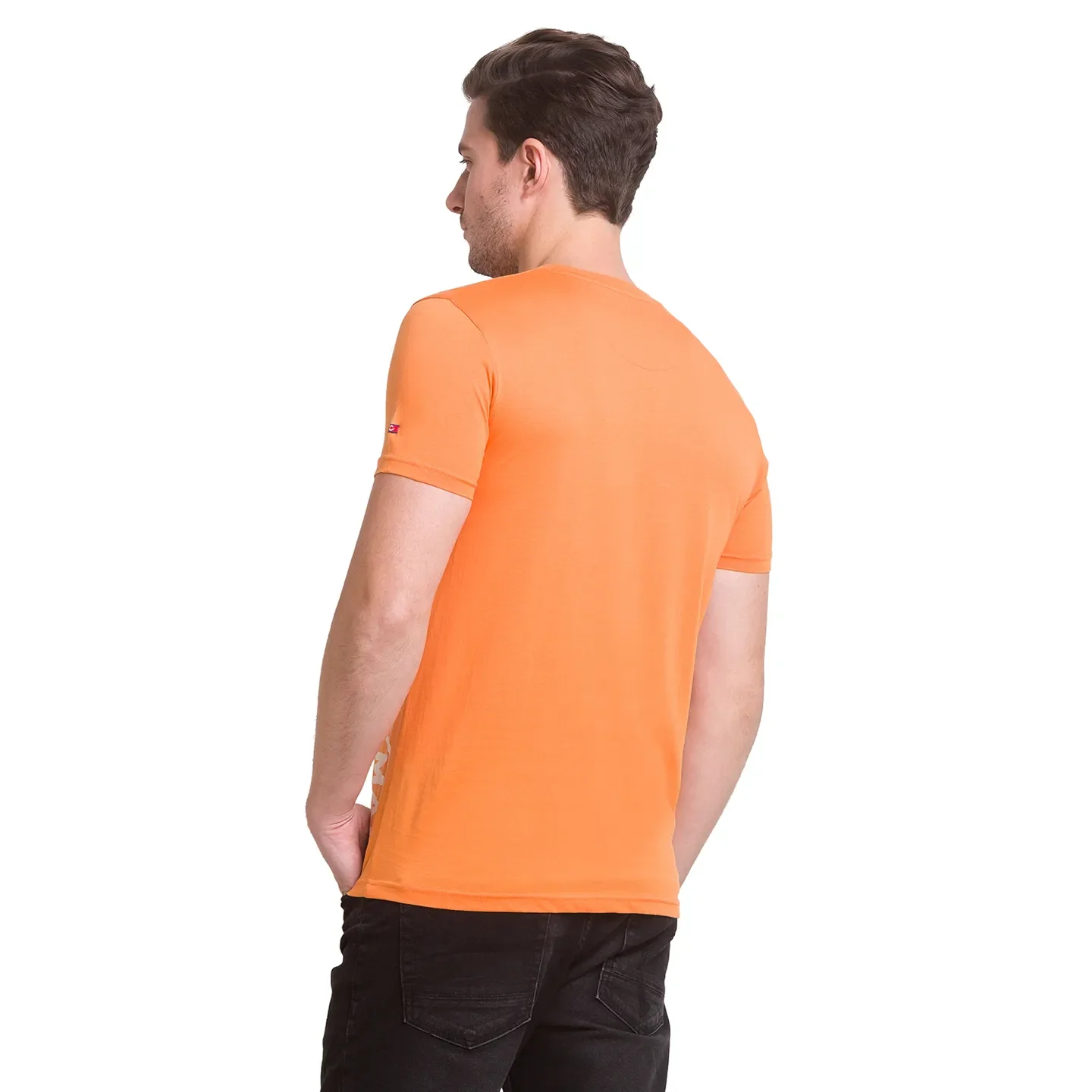 Amber Glow Regular Fit Round Neck Mens' T-Shirt by Being Human Clothing - Image 3