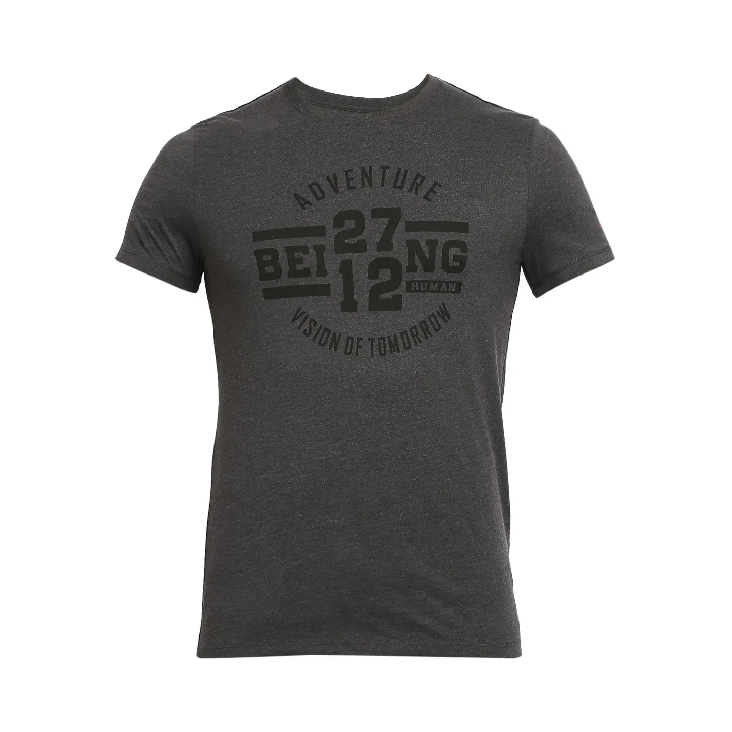 Grey Regular Fit Men's Short Sleeves T-Shirt by Being Human Clothing - Image 7