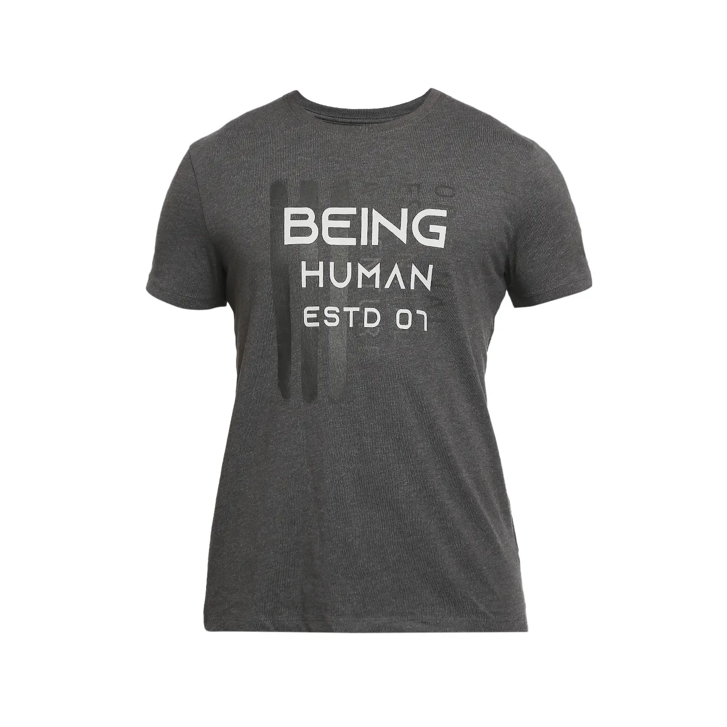Grey Regular Fit Men's Short Sleeves T-Shirt by Being Human Clothing - Image 7