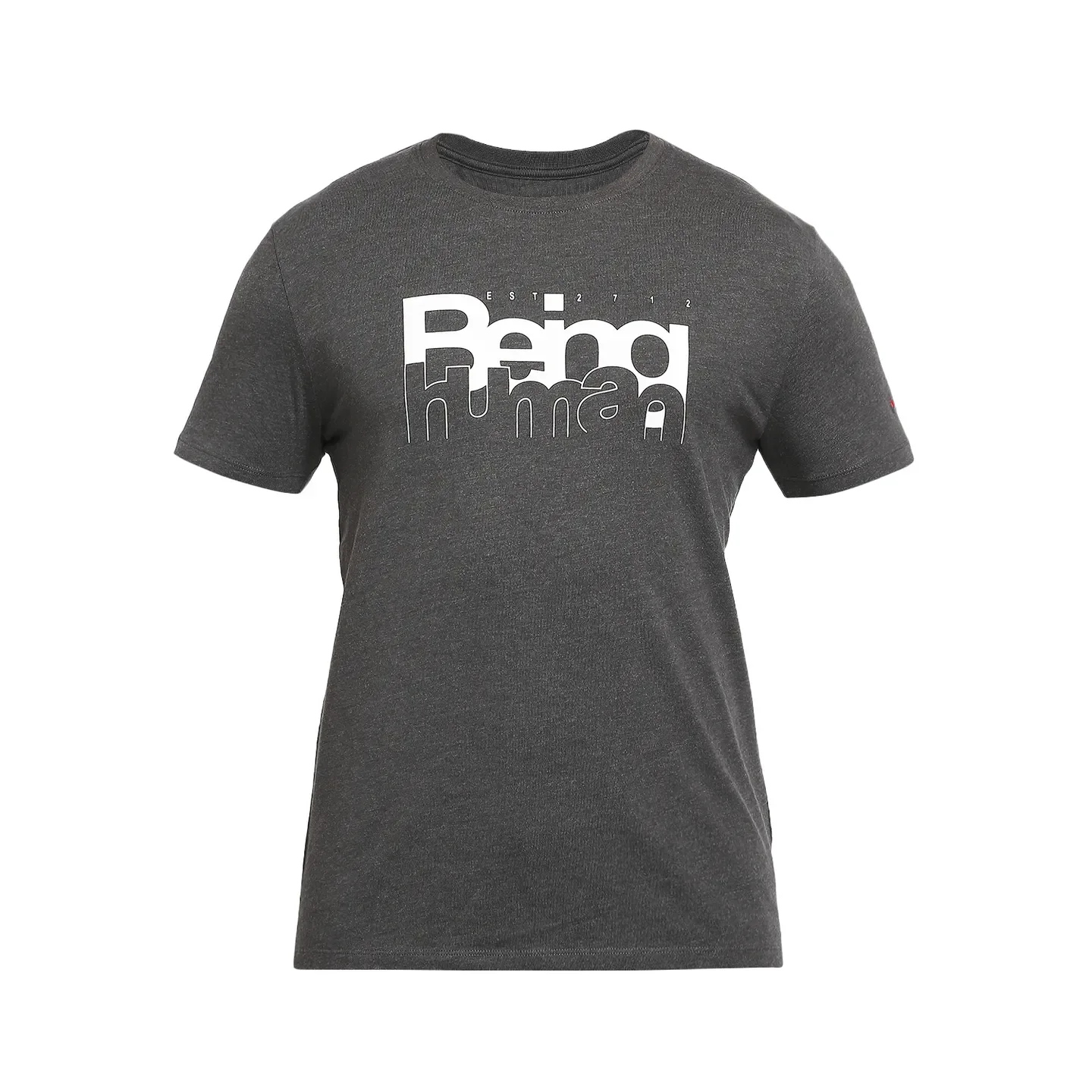 Grey Regular Fit Men's Short Sleeves T-Shirt by Being Human Clothing - Image 7