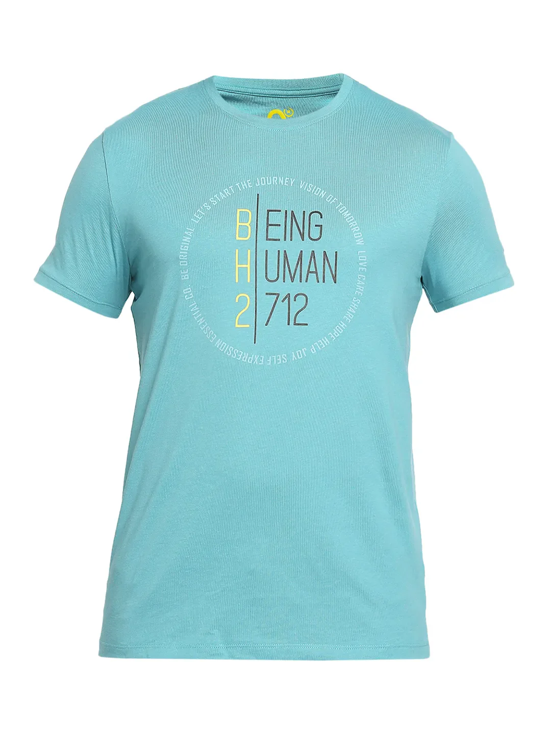 Blue Regular Fit Men's Short Sleeves T-Shirt by Being Human Clothing - Image 7