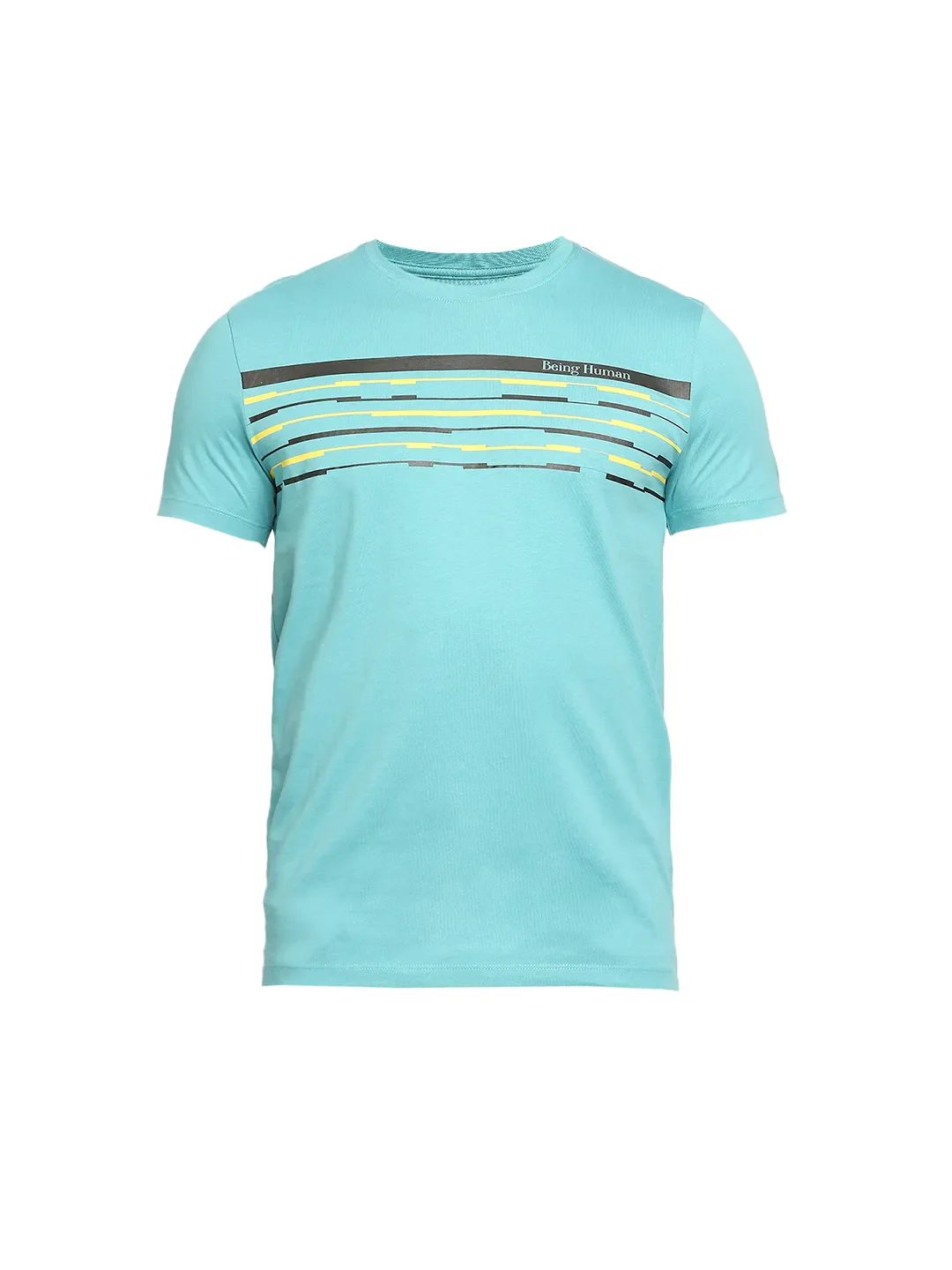 Blue Regular Fit Men's Short Sleeves T-Shirt by Being Human Clothing - Image 7
