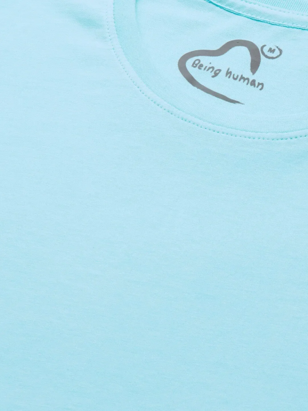 Blue Regular Fit Men's Short Sleeves T-Shirt by Being Human Clothing - Image 4