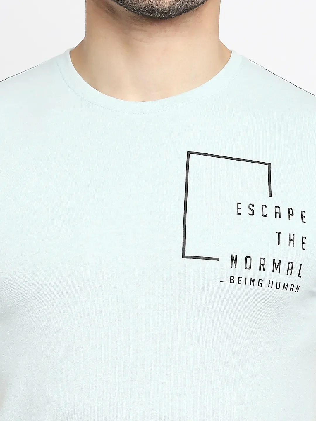 Grey Regular Fit Men's Short Sleeves T-Shirt by Being Human Clothing - Image 5