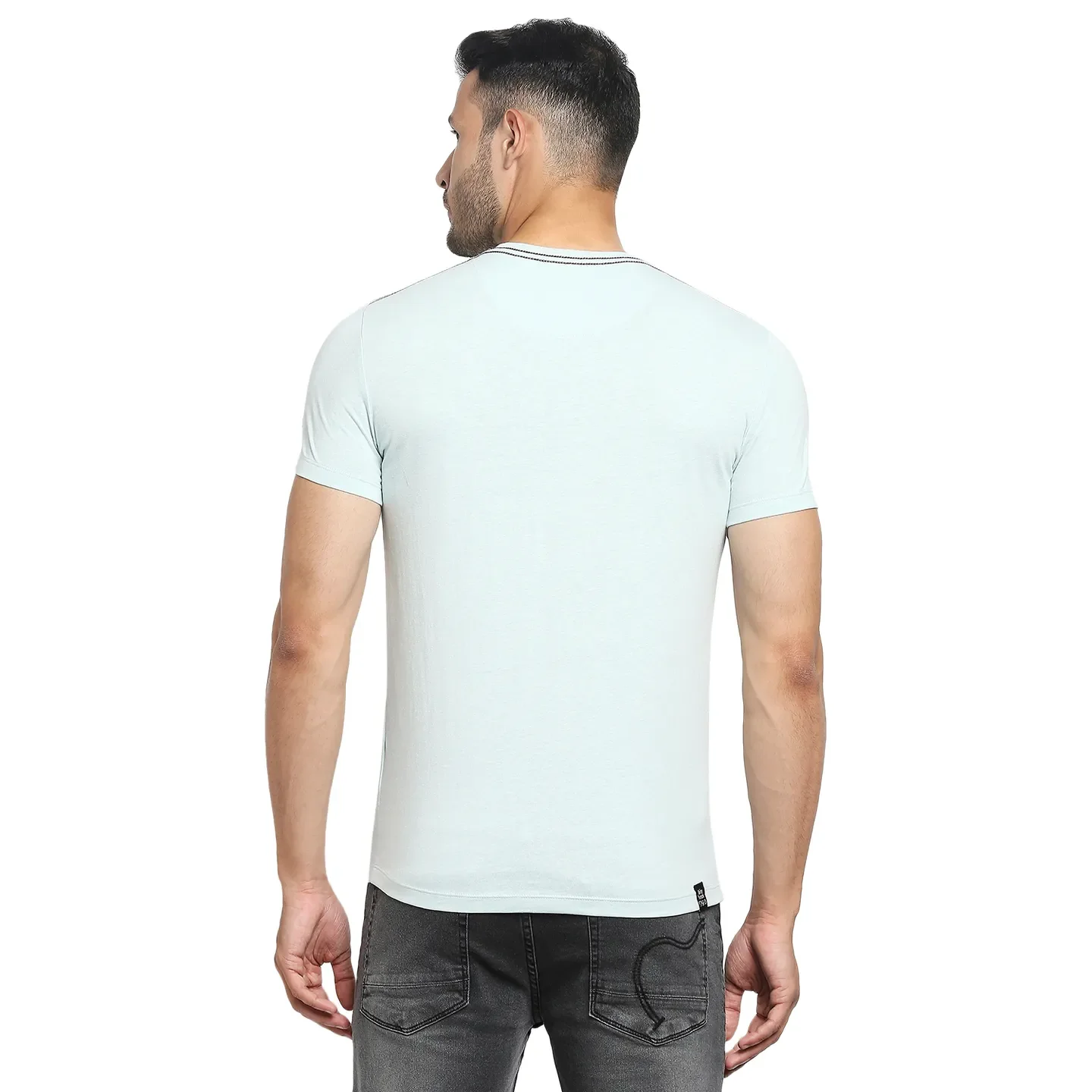 Grey Regular Fit Men's Short Sleeves T-Shirt by Being Human Clothing - Image 4