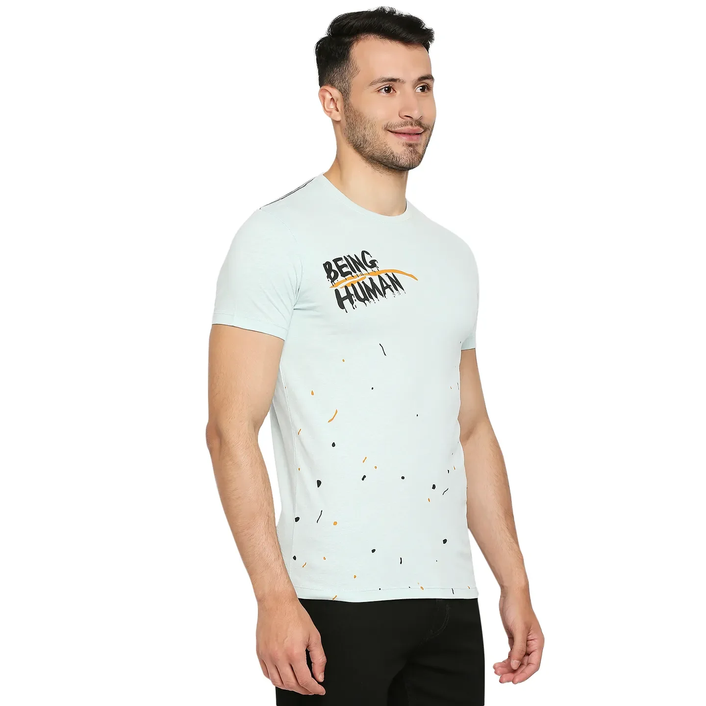 Grey Regular Fit Men's Short Sleeves T-Shirt by Being Human Clothing - Image 10
