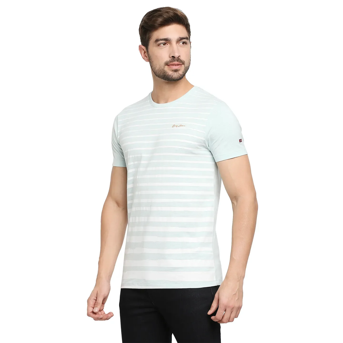 Grey Regular Fit Men's Short Sleeves T-Shirt by Being Human Clothing - Image 2