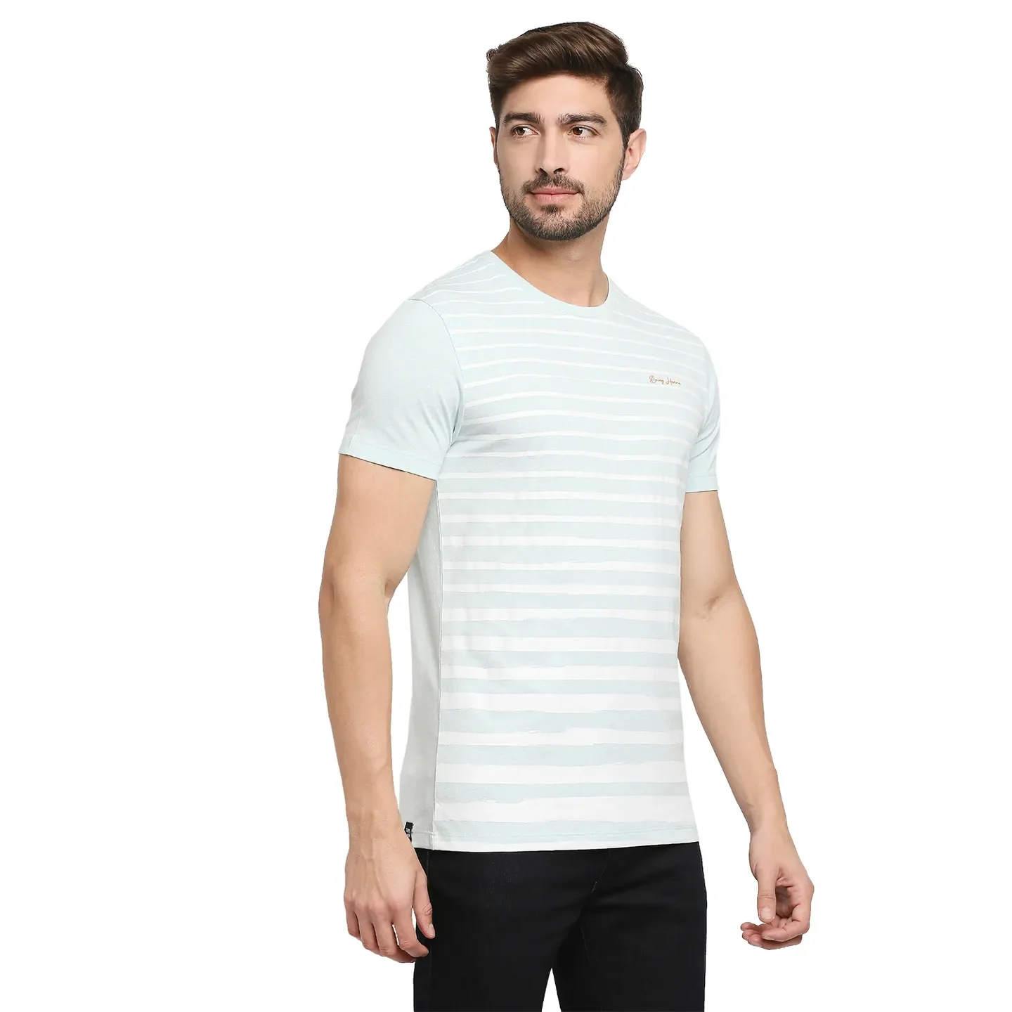 Grey Regular Fit Men's Short Sleeves T-Shirt by Being Human Clothing - Image 3