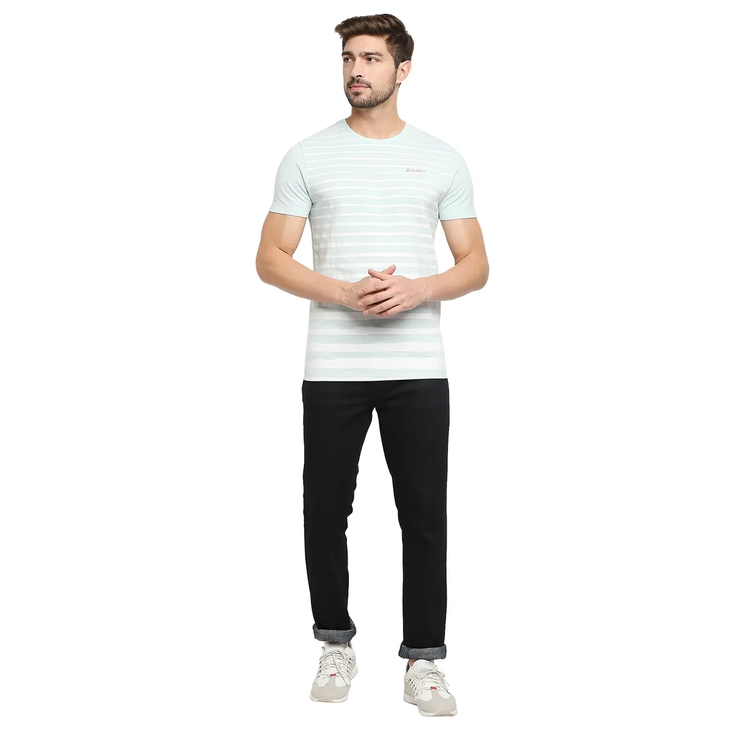 Grey Regular Fit Men's Short Sleeves T-Shirt by Being Human Clothing - Image 6