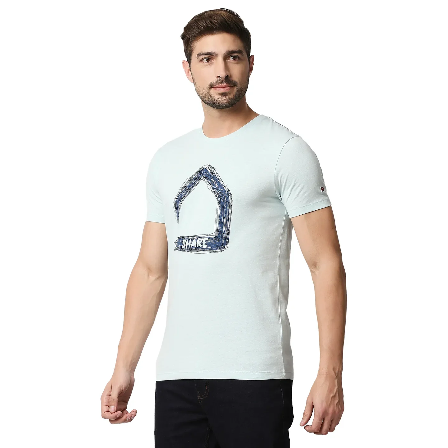 Grey Regular Fit Men's Short Sleeves T-Shirt by Being Human Clothing - Image 2