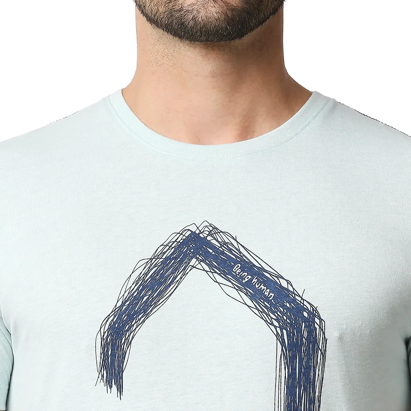 Grey Regular Fit Men's Short Sleeves T-Shirt by Being Human Clothing - Image 5