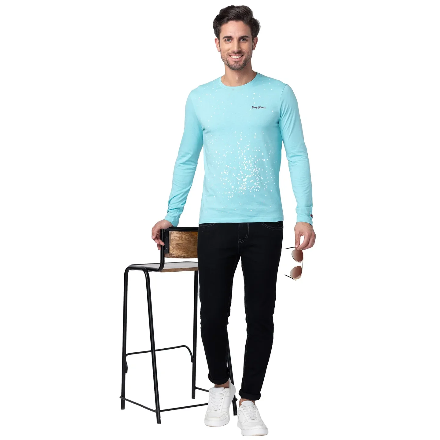 Aqua Splash Regular Fit Round Neck Men's T-Shirt by Being Human Clothing - Image 6