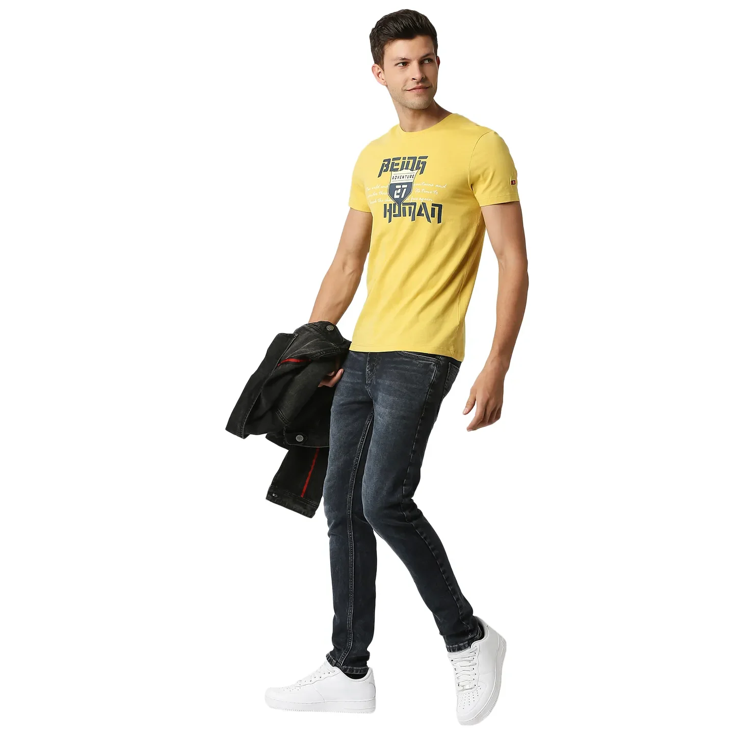 Brown Slim Straight Fit Men's Short Sleeves T-Shirt by Being Human Clothing - Image 5