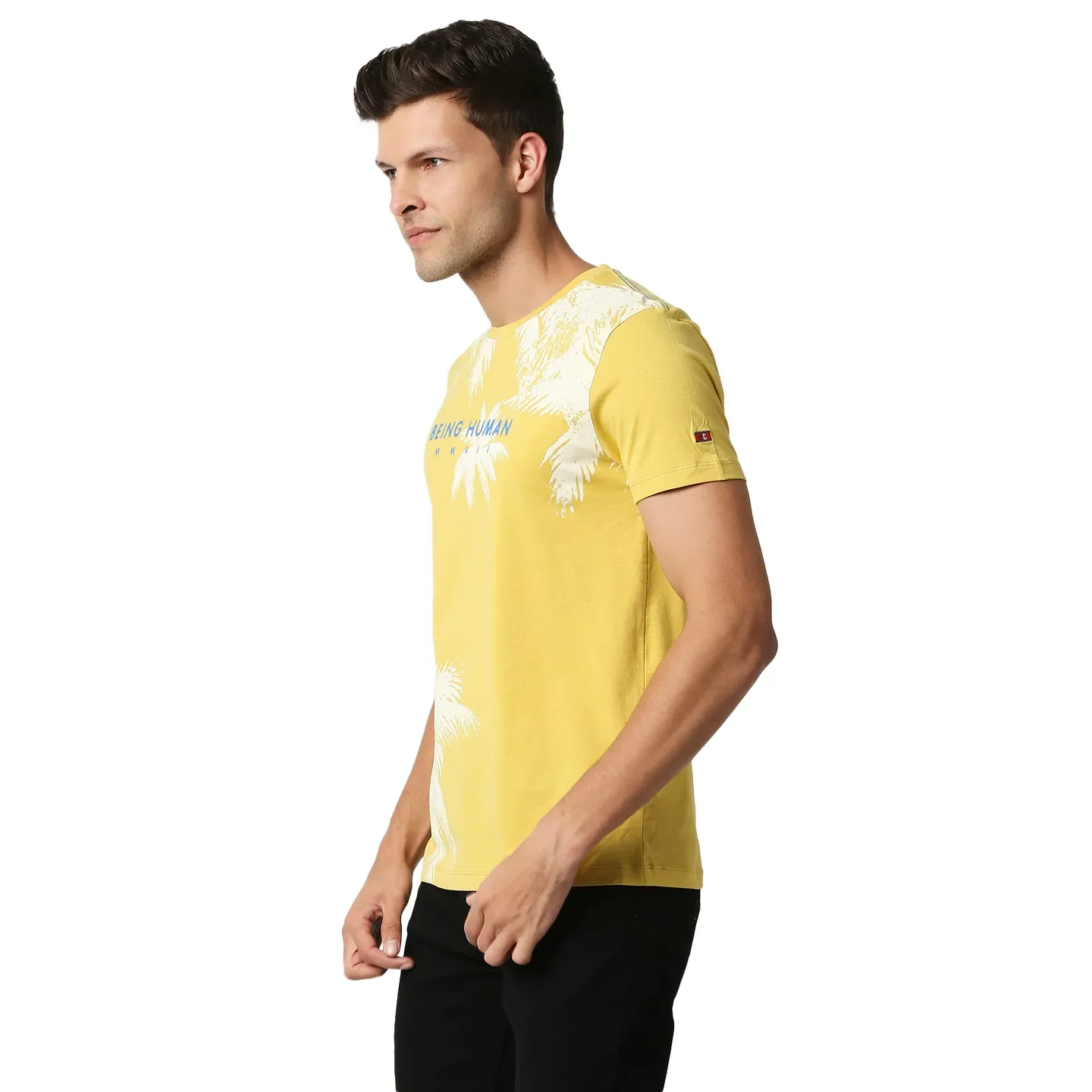 Brown Regular Fit Men's Short Sleeves T-Shirt by Being Human Clothing - Image 2