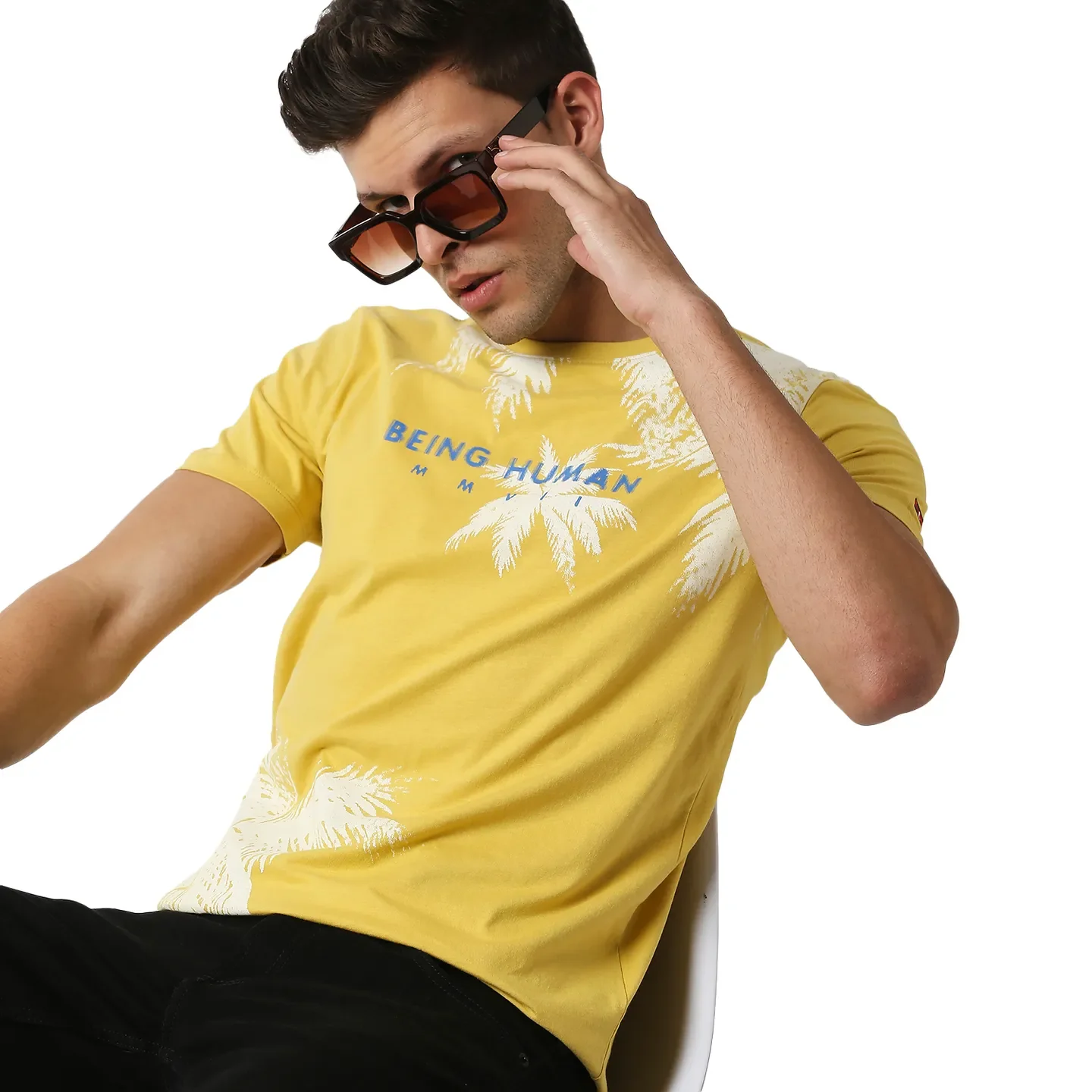 Brown Regular Fit Men's Short Sleeves T-Shirt by Being Human Clothing - Image 7