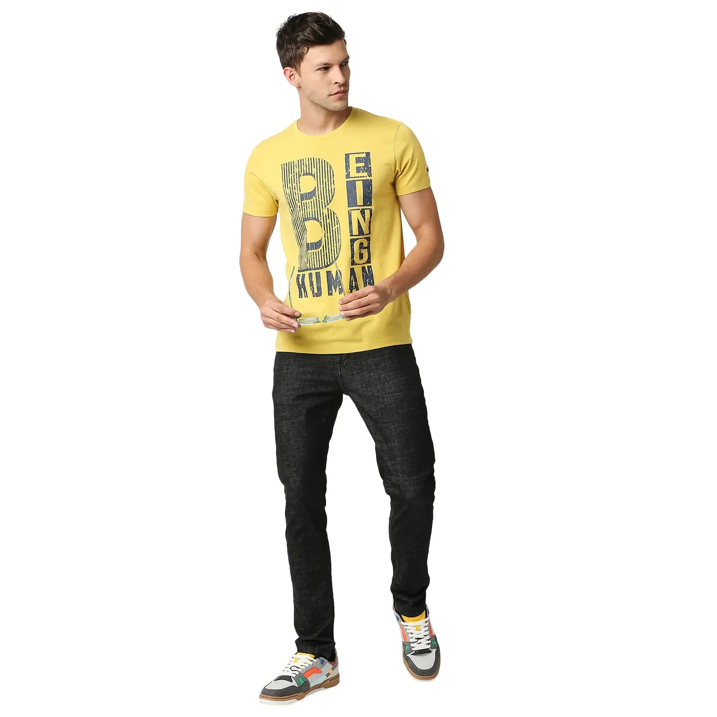 Brown Regular Fit Men's Short Sleeves T-Shirt by Being Human Clothing - Image 6