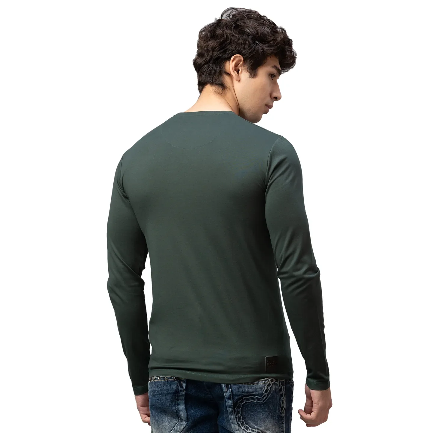 Red Regular Fit Men's Long Sleeves T-Shirt by Being Human Clothing - Image 3